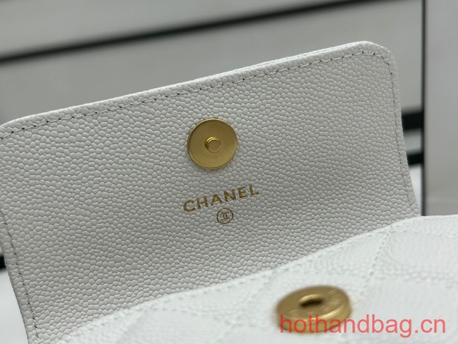 Chanel NANO CLUTCH WITH CHAIN A68128 white