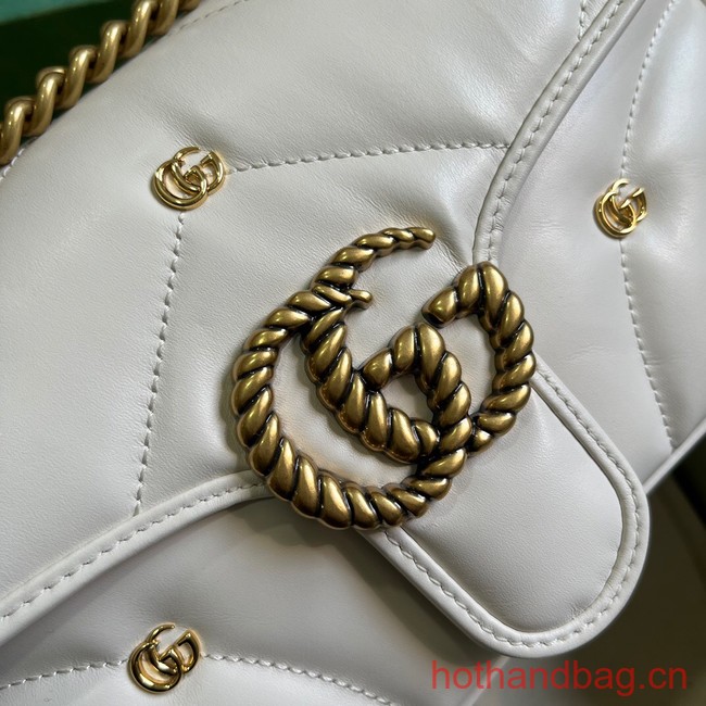 GUCCI GG MARMONT SMALL SHOULDER BAG 443497 White