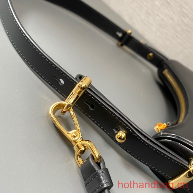 Prada leather shoulder bag 1BC199 black