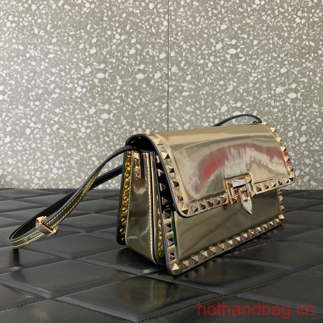 VALENTINO GARAVANI ROCKSTUD23 calfskin bag AZS098 Champagne