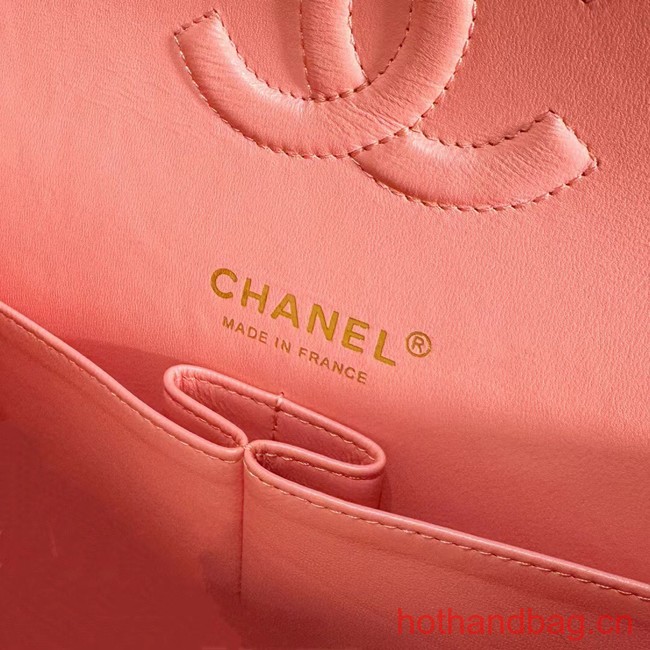 Chanel CLASSIC HANDBAG A01112 Coral Pink