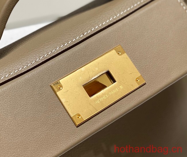 Hermes Original Togo Leather Bag H3621 gray