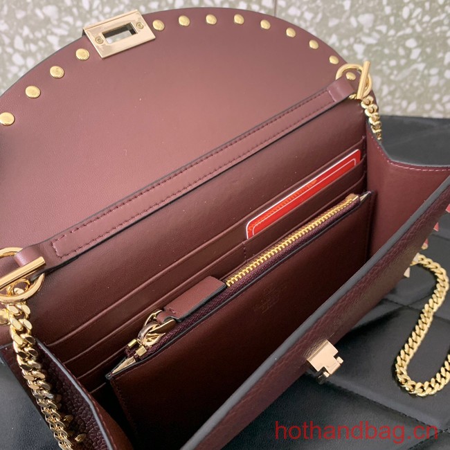 VALENTINO GARAVANI Loco Calf leather bag 0059 Wine