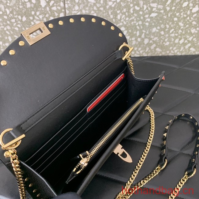 VALENTINO GARAVANI Loco Calf leather bag 0059 black