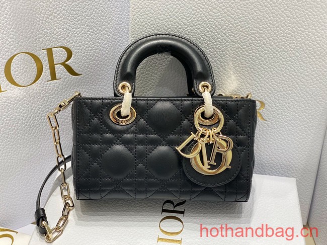 Dior mini Lady D-Joy Bag Cannage Lambskin 9230 black