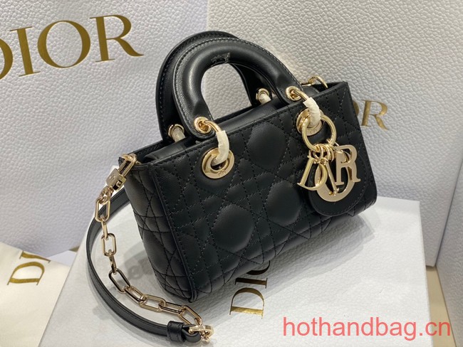 Dior mini Lady D-Joy Bag Cannage Lambskin 9230 black