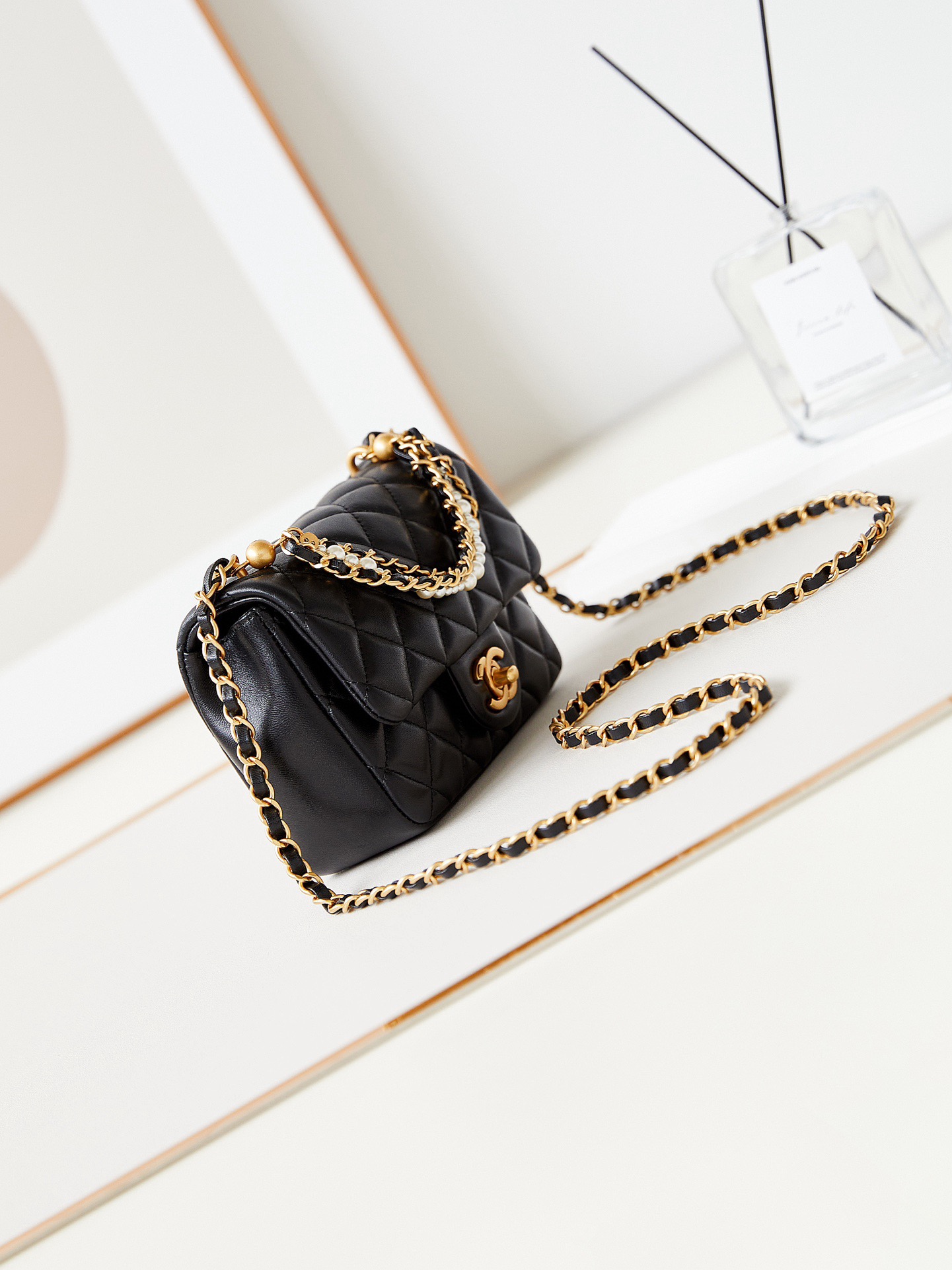 Chanel MINI FLAP BAG AS4385 black