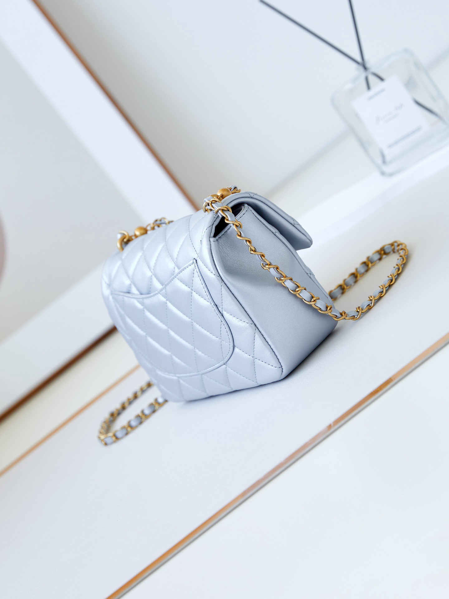 Chanel SMALL FLAP BAG AS4384 light blue