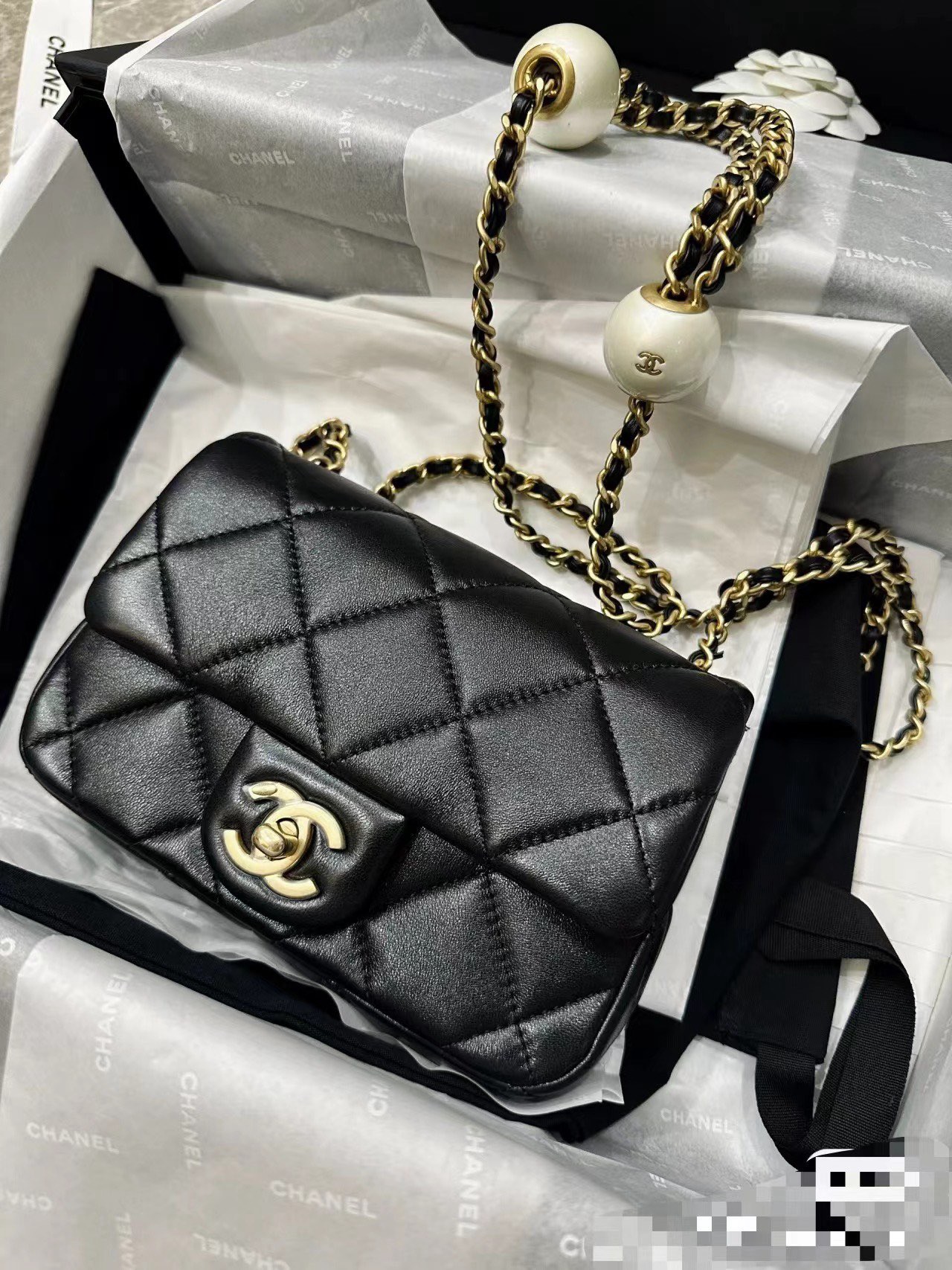 CHANEL MINI FLAP BAG AS4868 black