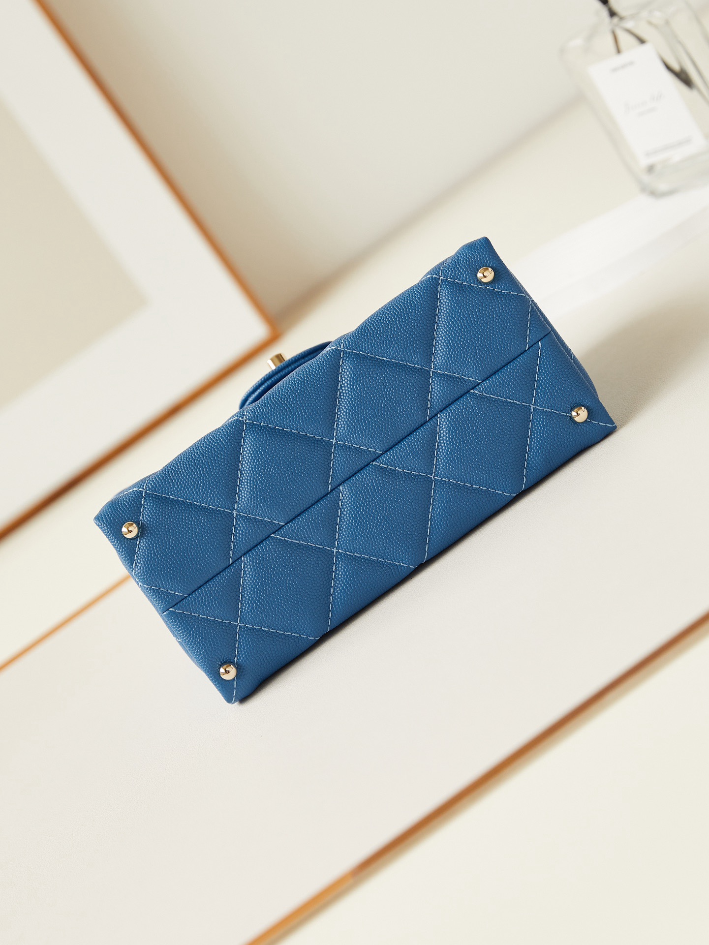 Chanel FLAP BAG WITH TOP HANDLE AS4711 BLUE