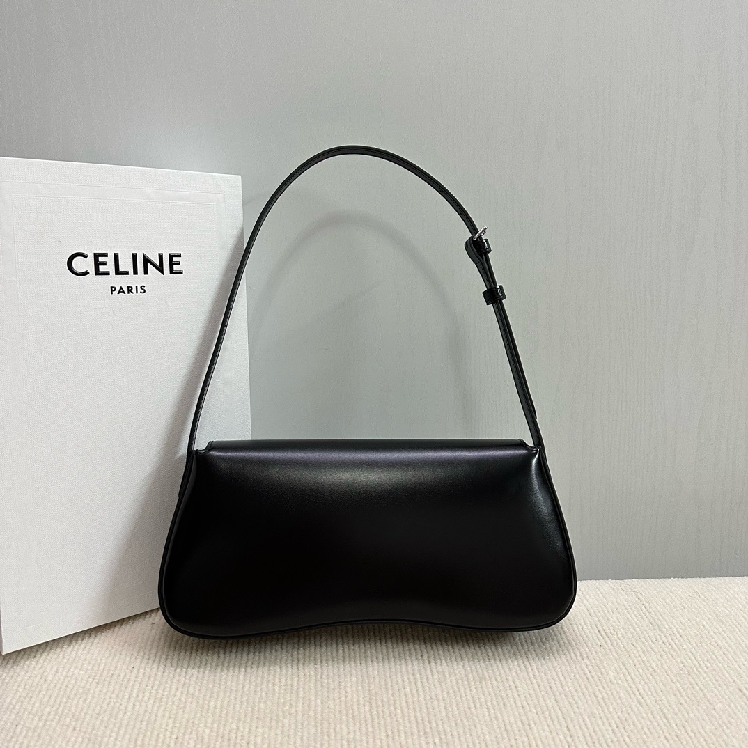 CELINE MEDIUM CELINE LOLA BAG IN SHINY CALFSKIN 115532 black