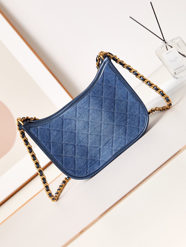 CHANEL HOBO HANDBAG AS4666 blue