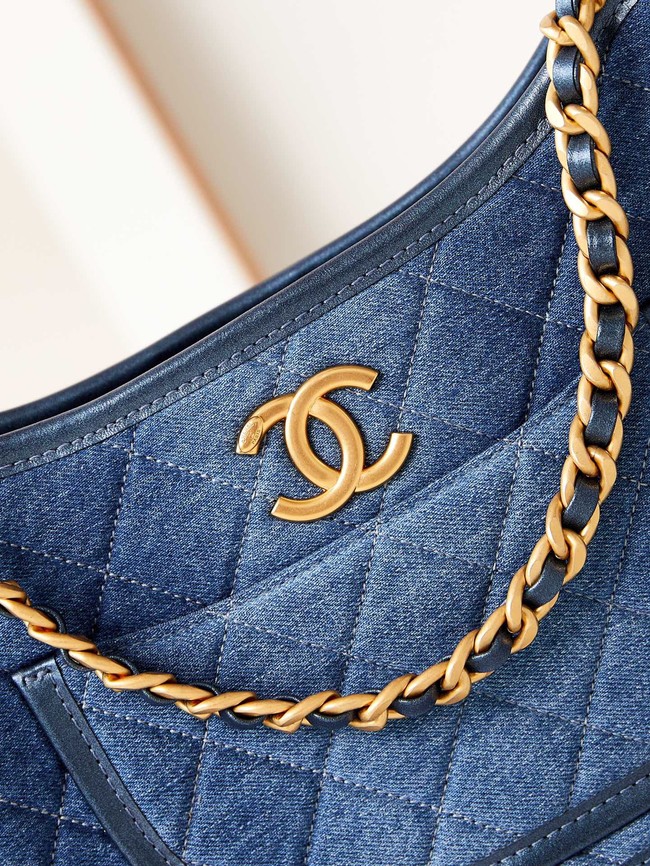 CHANEL HOBO HANDBAG AS4666 blue