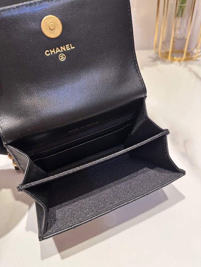 CHANEL SMALL CLUTCH WITH CHAIN AP3802 Black