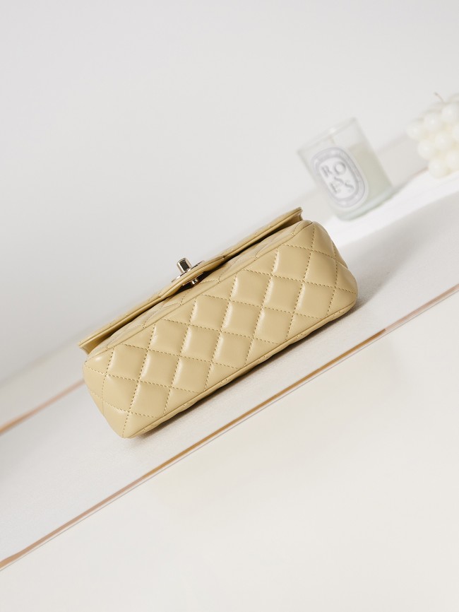 Chanel MINI FLAP BAG WITH TOP HANDLE AS4024 Beige