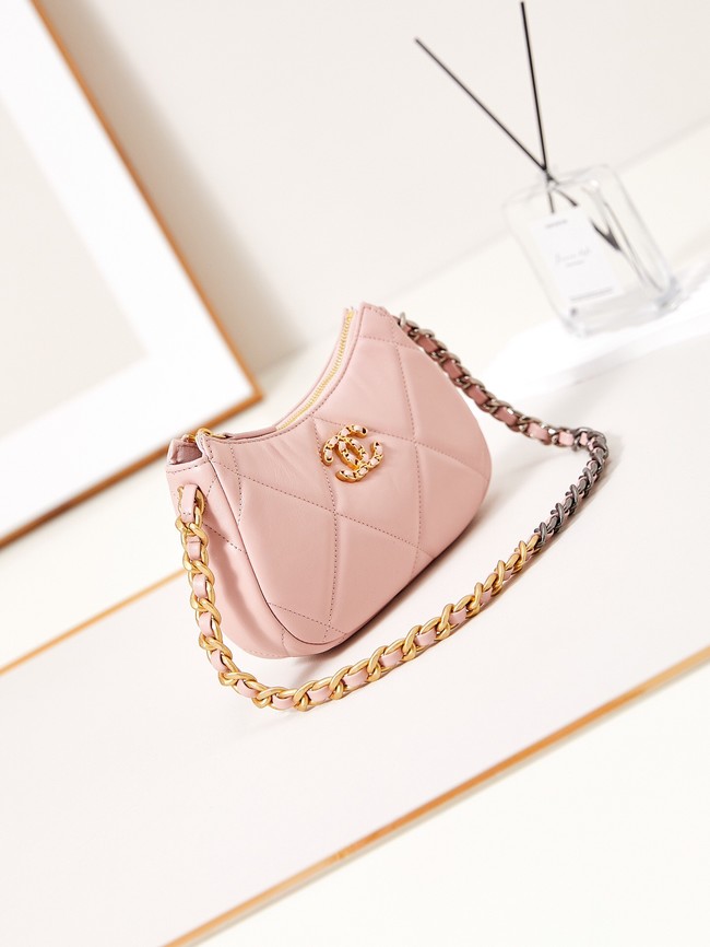 CHANEL 19 CLUTCH WITH CHAIN AP3763 PINK