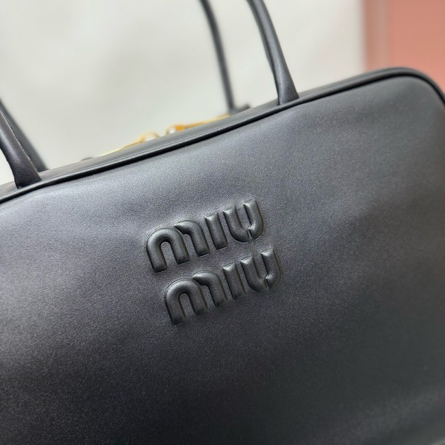 MIU MIU Original Leather Top Handle Bag 5BB117 black