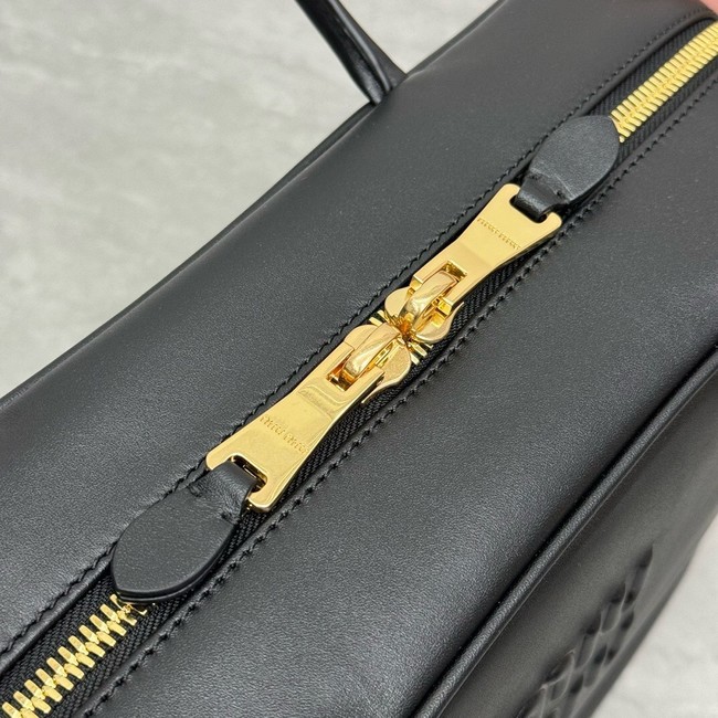 MIU MIU Original Leather Top Handle Bag 5BB117 black