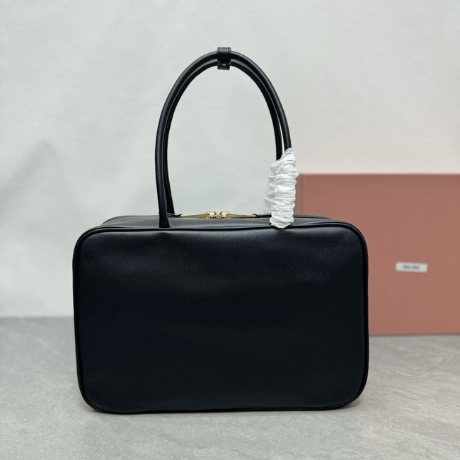 MIU MIU Original Leather Top Handle Bag 5BB117 black