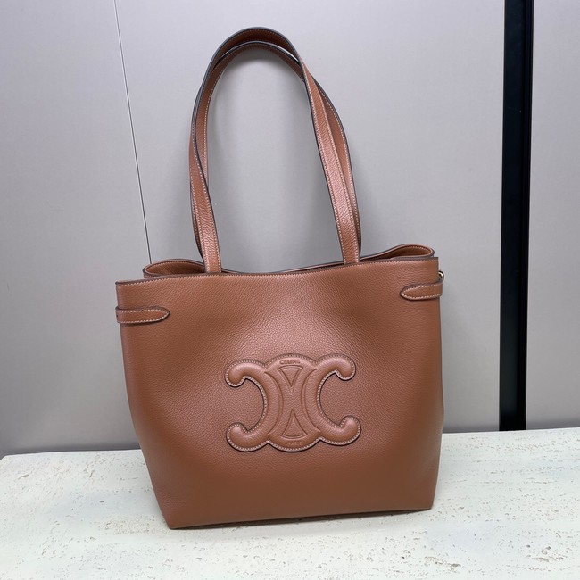 CELINE MEDIUM CABAS ANAIS CUIR TRIOMPHE IN GRAINED CALFSKIN 116853 TAN