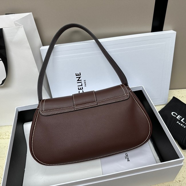 CELINE MEDIUM POLLY BAG IN SUPPLE CALFSKIN 115633 Wine