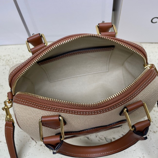 CELINE SMALL BOSTON IN SMOOTH CALFSKIN 113773 NATURAL & TAN