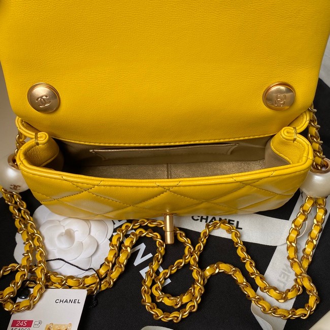 CHANEL MINI FLAP BAG AS4868 YELLOW