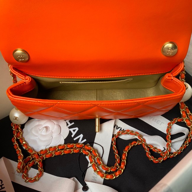 CHANEL SMALL FLAP BAG AS4861 orange