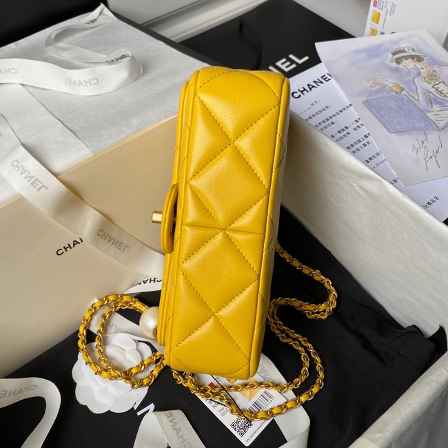 CHANEL SMALL FLAP BAG AS4861 yellow
