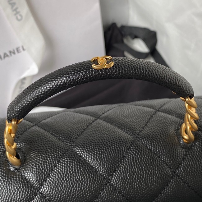 Chanel FLAP BAG WITH TOP HANDLE AS4008 black