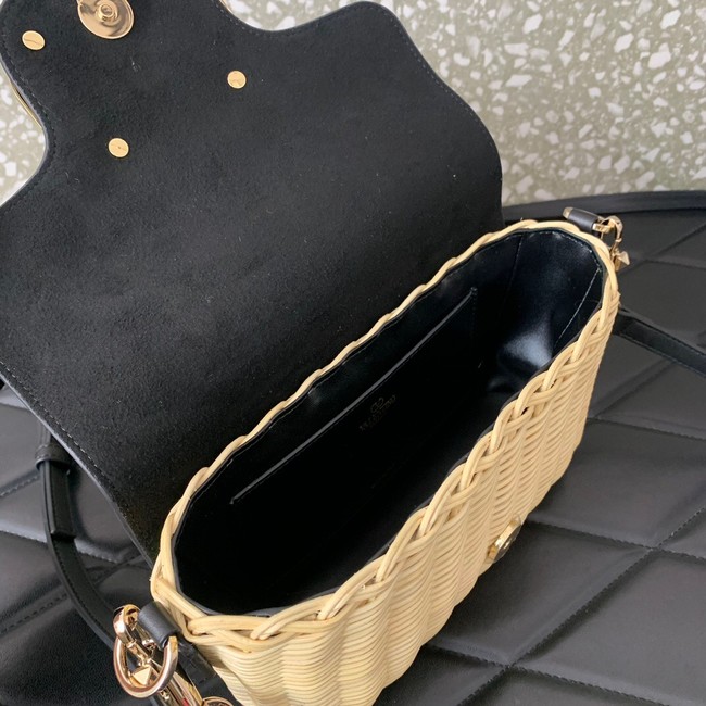 VALENTINO Small Woven Shoulder Bag 5055 black