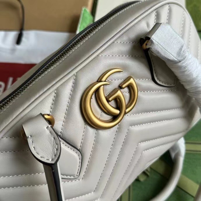 Gucci GG MARMONT SMALL TOP HANDLE BAG 795199 Light grey