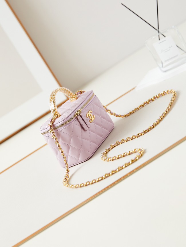 CHANEL MINI CLUTCH WITH CHAIN AP3820 light purple