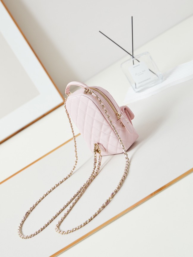 Chanel MINI BACKPACK AP3753 Grained Calfskin & Gold-Tone Metal pink