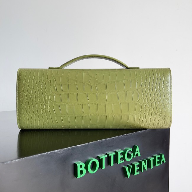 Bottega Veneta Long Clutch Andiamo With Handle alligator leather 741511 Khaki