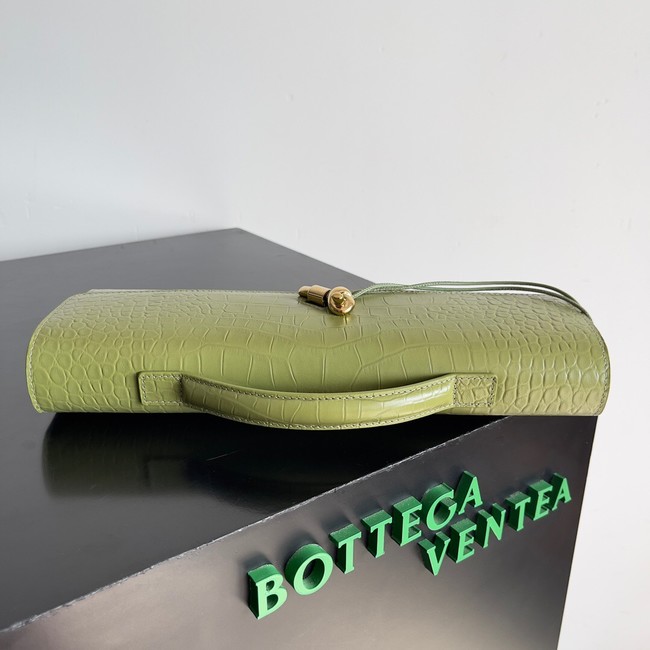 Bottega Veneta Long Clutch Andiamo With Handle alligator leather 741511 Khaki