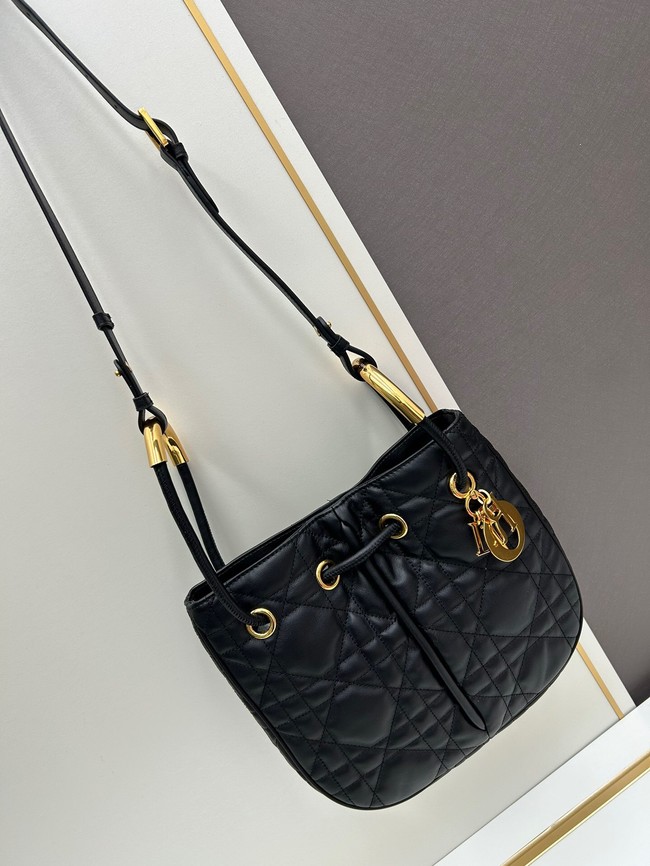 Medium Dior Nolita Bag Black Macrocannage Lambskin M2312UN