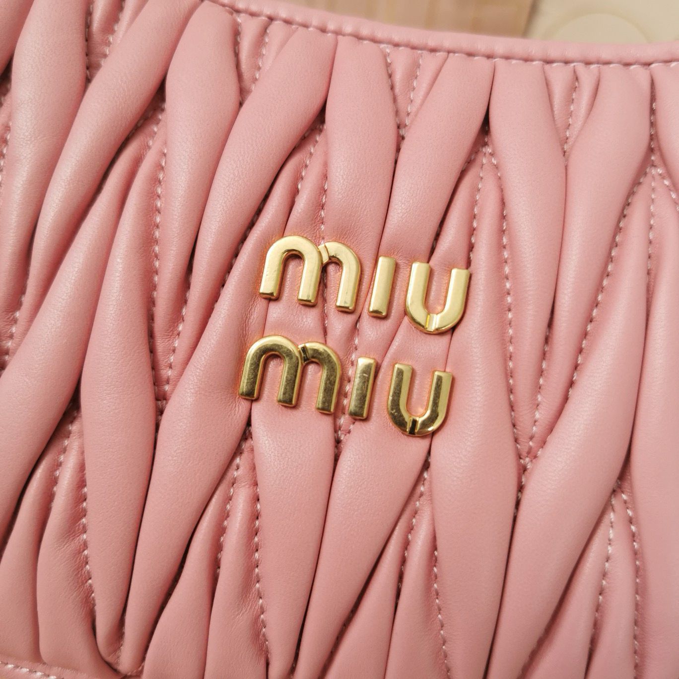 Miu Miu Wander Matelasse Original Sheepskin Bag 5BC125 Pink