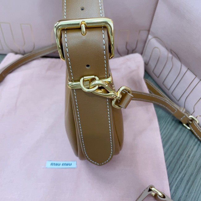 MIU MIU Original Leather Top Handle Bag 5BC161 Apricot