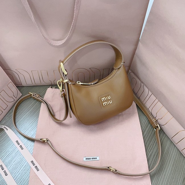 MIU MIU Original Leather Top Handle Bag 5BC161 Apricot