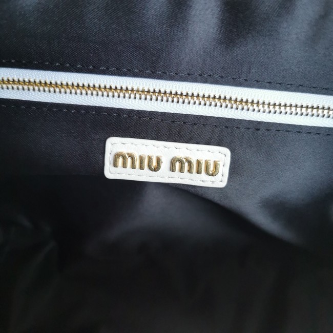 Miu Miu Wander Matelasse Original Sheepskin Bag 2BB124 white