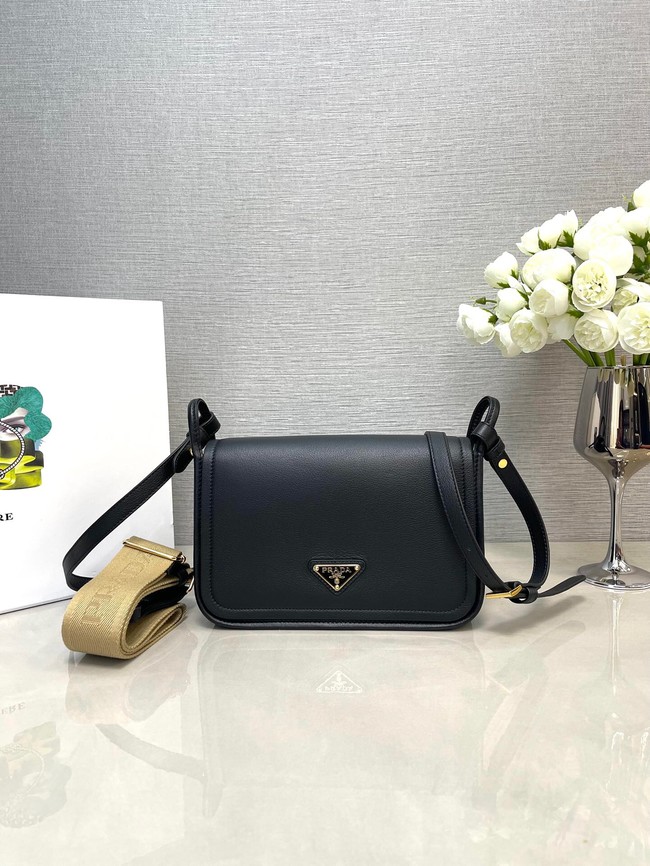 Prada Leather shoulder bag 1BD372 black