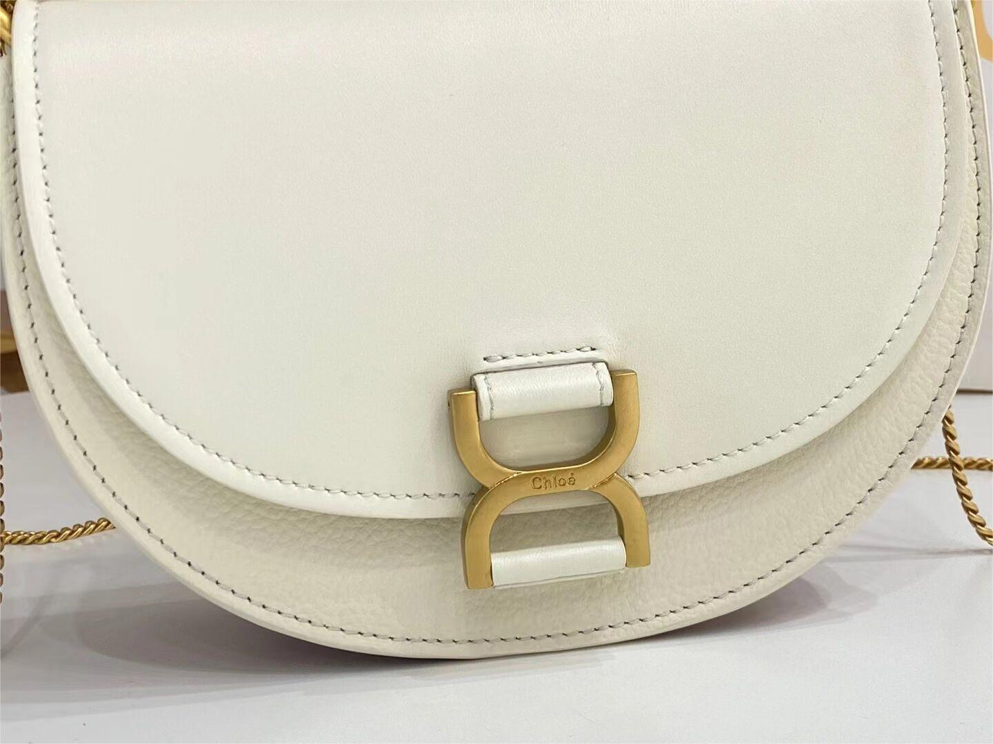 CHLOE Small leather shoulder bag CL225156 cream