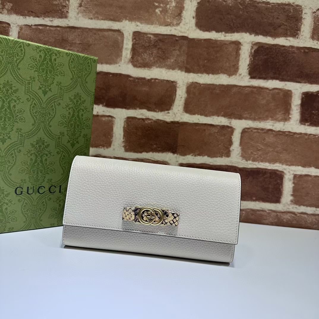 Gucci Ophidia leather wallet 750461 Beige