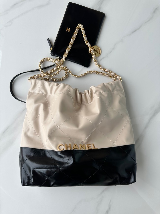 CHANEL 22 HANDBAG AS3261 Apricot & Black