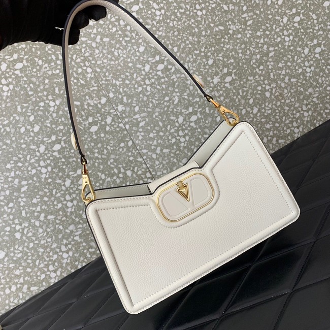 VALENTINO Mini VLOGO SIGNATURE calfskin bag 0119 white