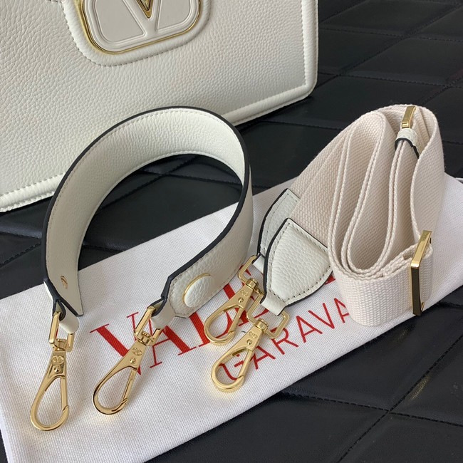 VALENTINO Mini VLOGO SIGNATURE calfskin bag 0119 white