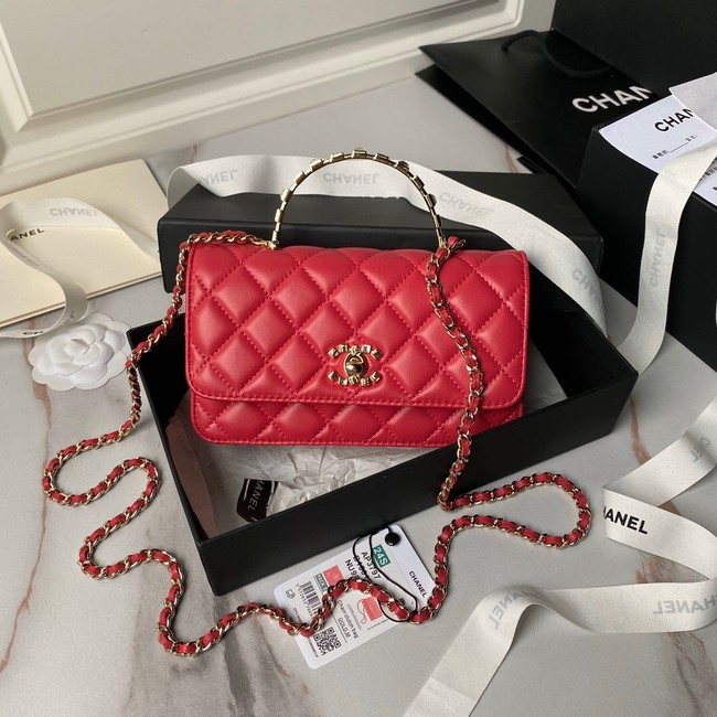 CHANEL CLUTCH WITH CHAIN AP3797 red