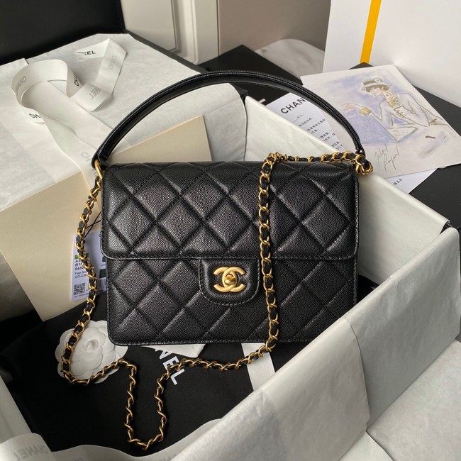 Chanel FLAP BAG WITH TOP HANDLE AS6261 black