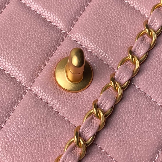 Chanel SMALL FLAP BAG WITH TOP HANDLE AS6262 PINK